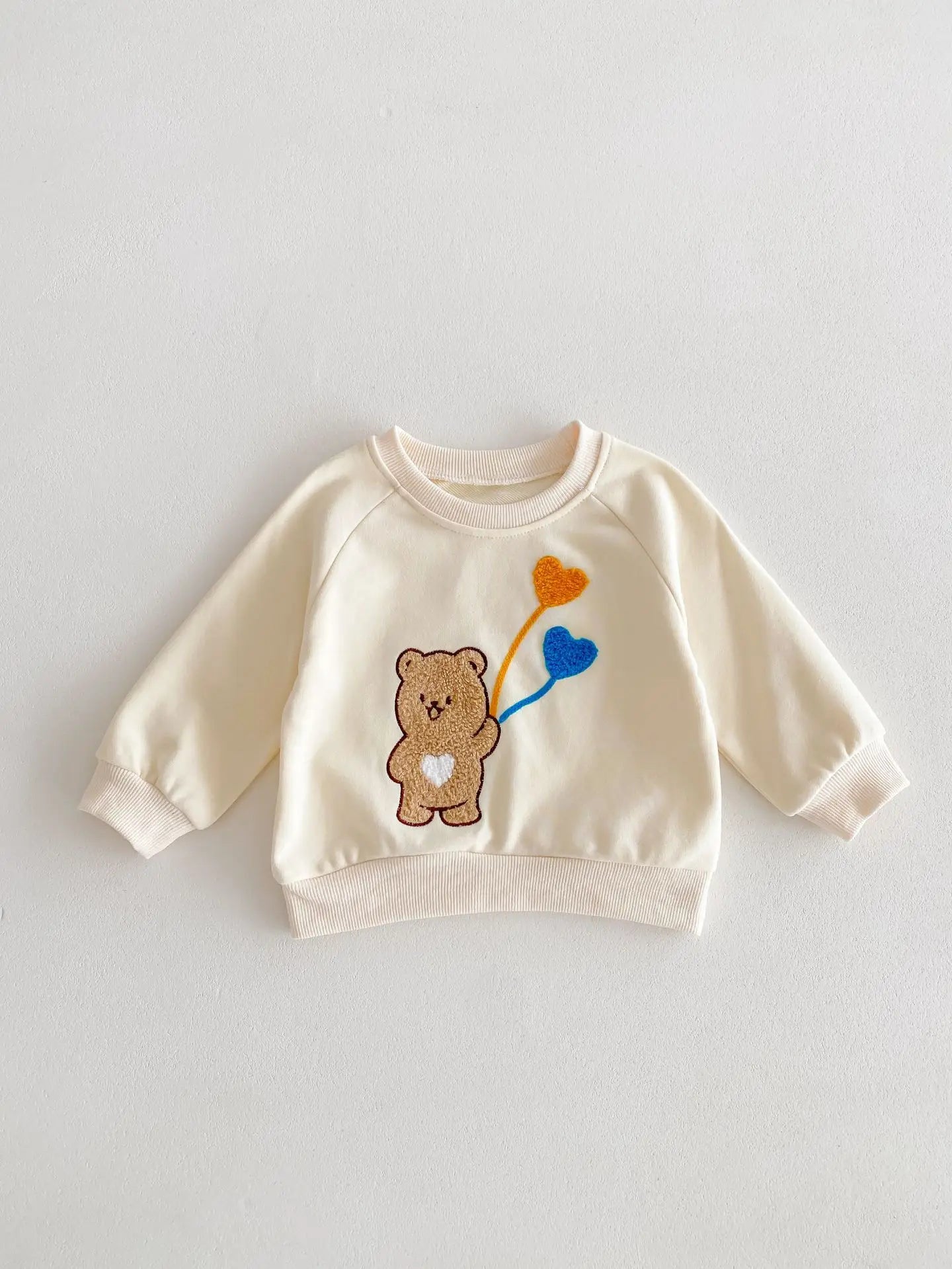 2024 NEW Flocking Bear Sweatshirt Set 2pcs 3M-4Y