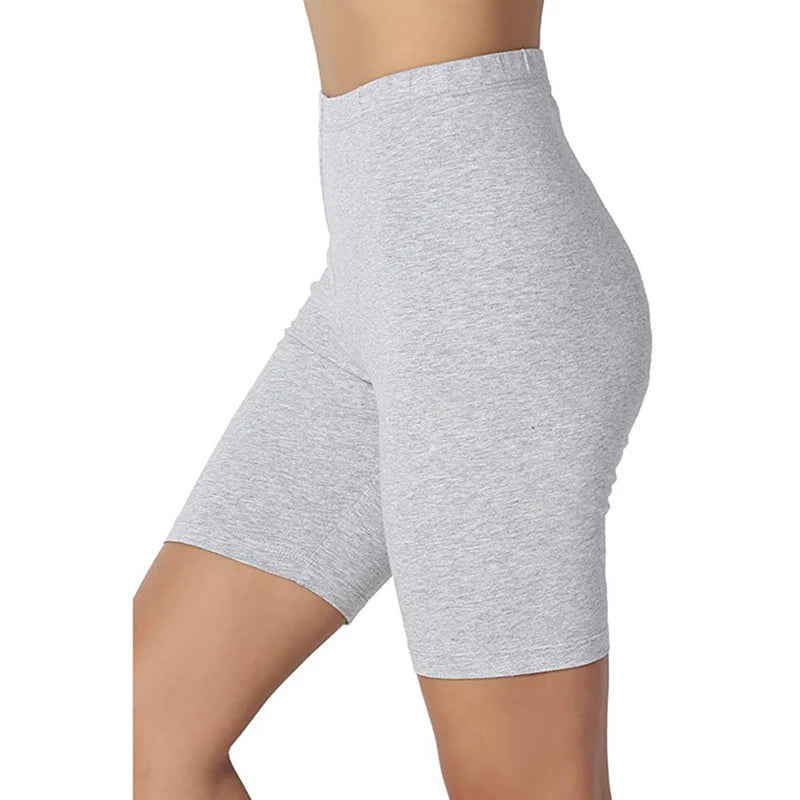 2024 Women Elastic Shorts/ Casual /High Waist Tight Fitness Slim Skinny Bottoms