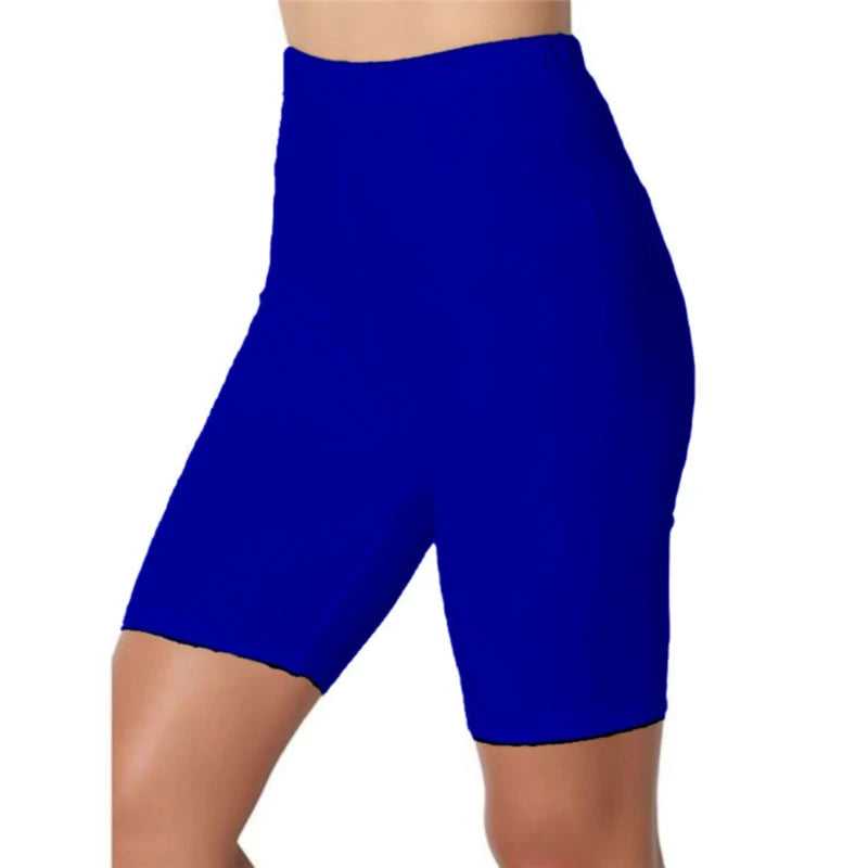 2024 Women Elastic Shorts/ Casual /High Waist Tight Fitness Slim Skinny Bottoms