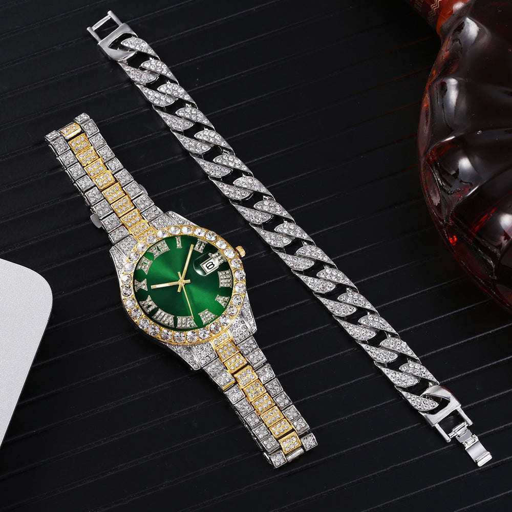 Watch Men Luxury Brand Full Diamond Mens Watches AAA CZ Quartz Men's Watch Waterproof Hip Hop Male Clock Gift for Men