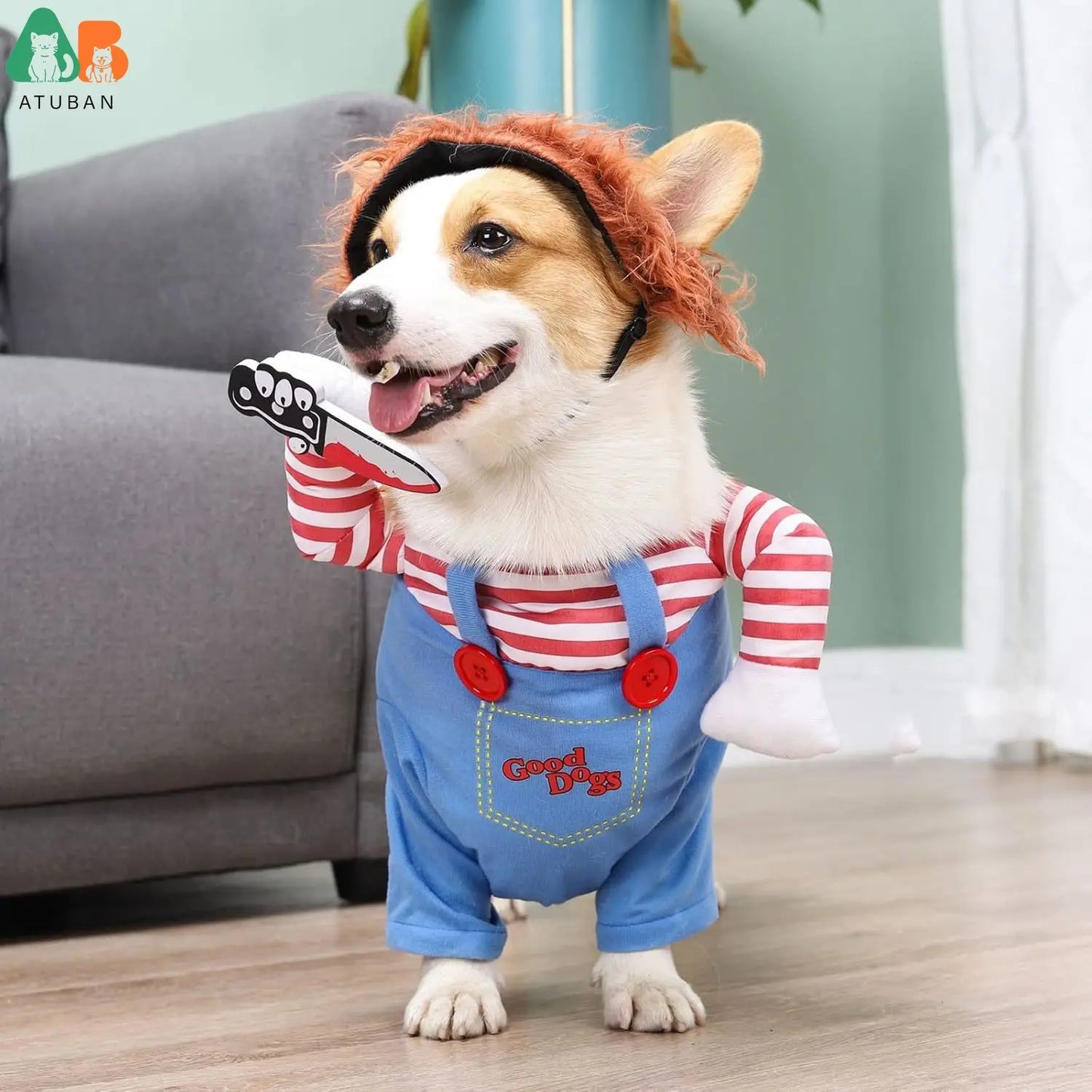 Dog Costume,Cute Dog Cosplay Halloween Christmas Funny Costume Dog Clothes Party Costume for Small Medium Large Dogs