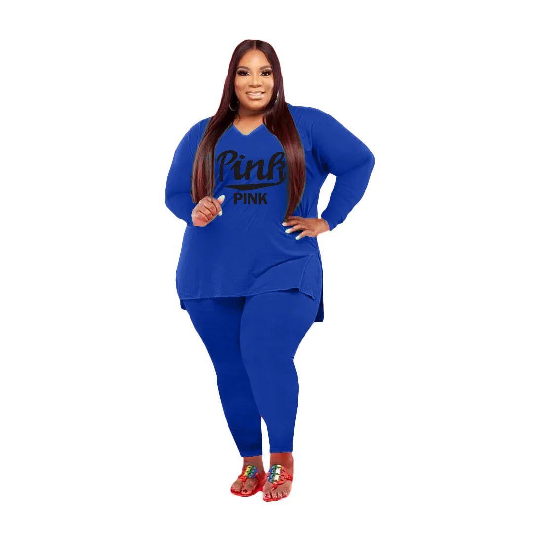 XL-3XL 4XL 5XL Fall 2024 Plus Size Two Piece Sets