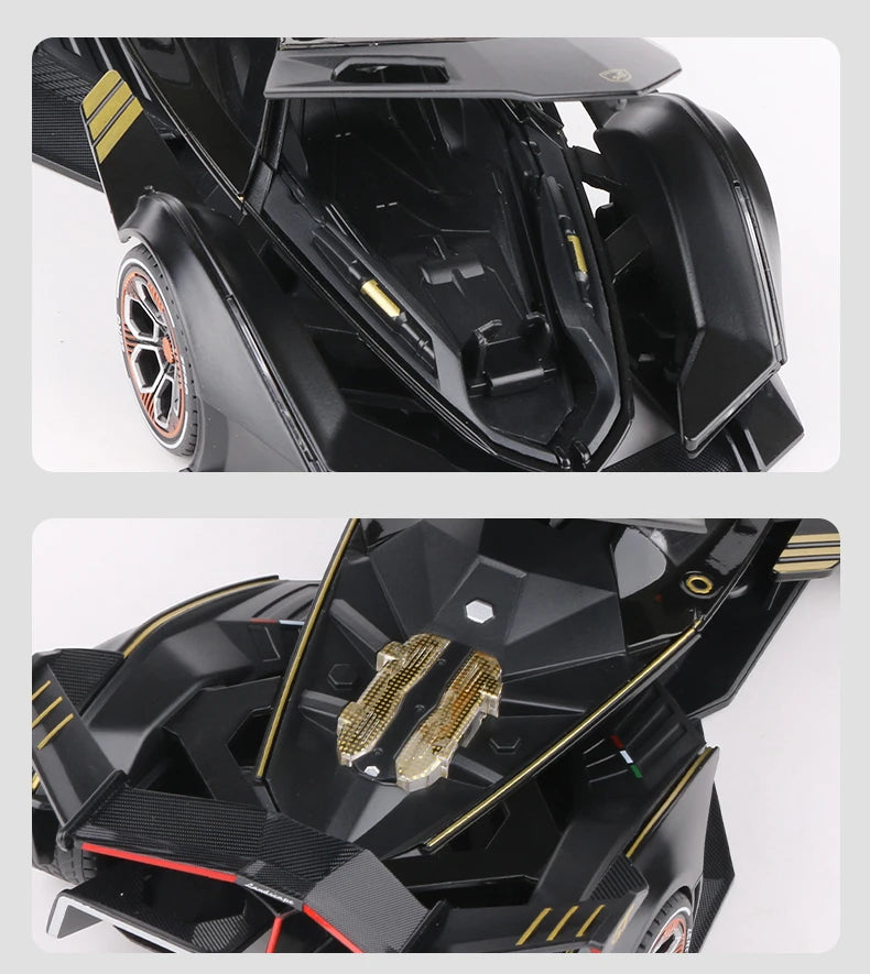 [Hot-Sale] Sports Car 1:24 V12 Vision GT Gran Turismo Alloy Concept Model Diecasts Metal Racing Model Sound Light Kids Toy Gift