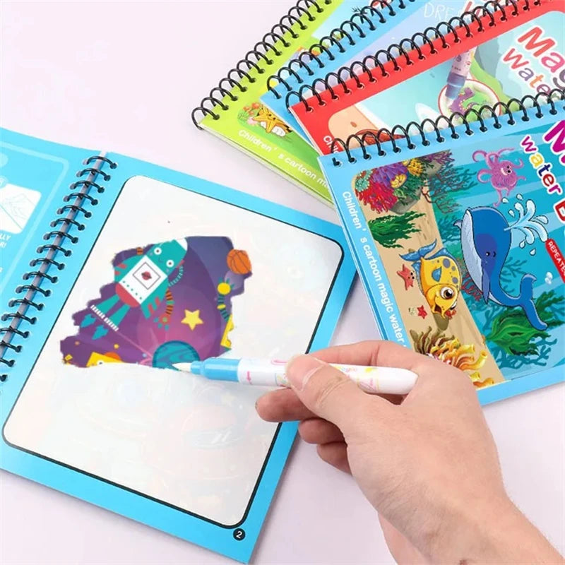 These are brand new kids' magic water drawing books. They're great for keeping kids occupied. They make a great birthday, Christmas, or New Year's gift for boys or girls.