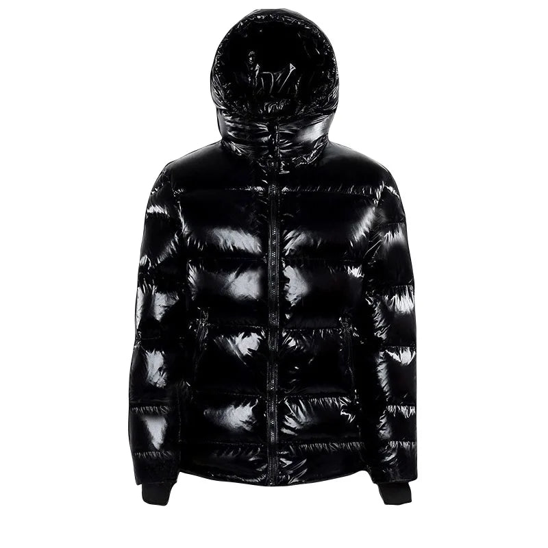 Jacket 2024 New Fashion Coat Female Glossy Waterproof Winter Hooded Jacket Plus Size 6XL