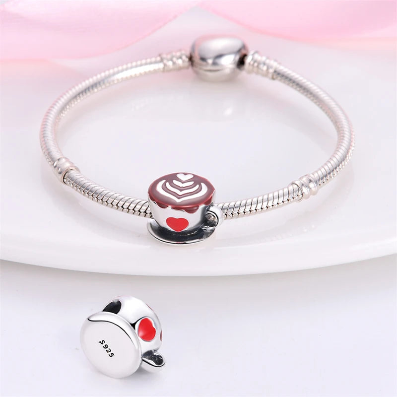 new in 100% 925 Sterling Silver Red Color Series Heart Shape Charms Beads Fit Qikaola 925 Original Bracelets Lucky Jewelry Gifts