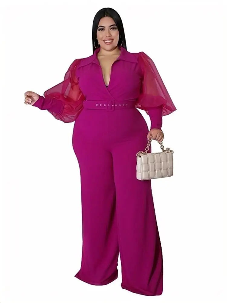 Woman Jumpsuit Chic and Elegant One Piece Ladies Large Size Clothes Plus Size Female Jumpsuit Wholesale Bulk Dropshipping