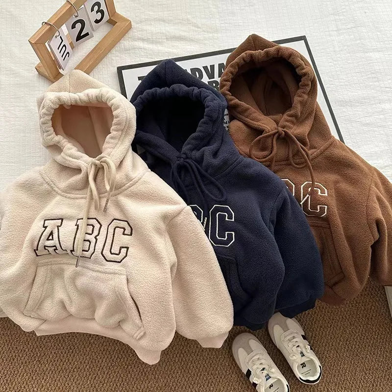 Winter Thick Hoodies Set Tops + Pants 2pc Sweatshirt