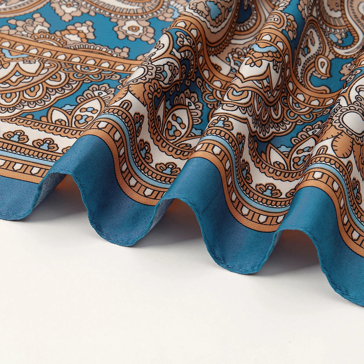 2024 New Satin Silk Square Scarf Paisley Bandana Cashew Elegant Headband Hair Scarf 90*90cm