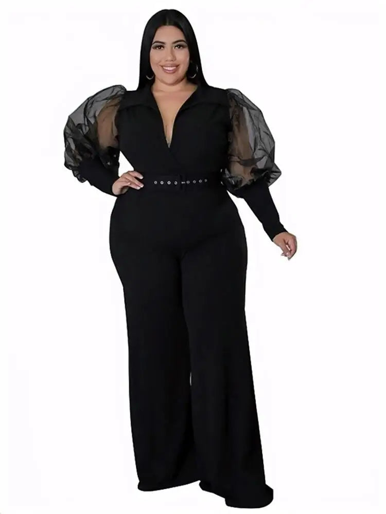 Woman Jumpsuit Chic and Elegant One Piece Ladies Large Size Clothes Plus Size Female Jumpsuit Wholesale Bulk Dropshipping