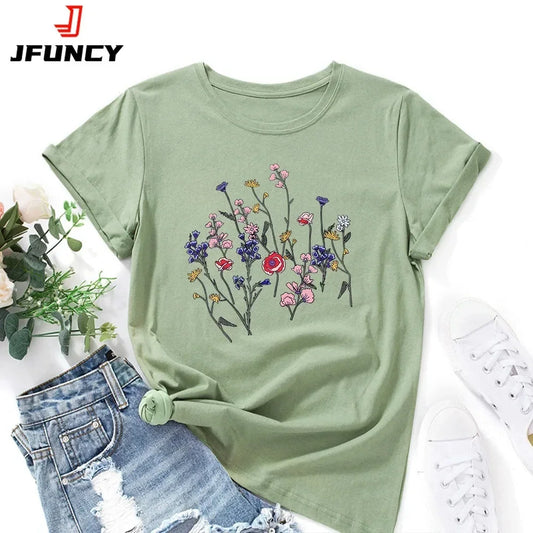 Oversized Women's T-shirt Graphic  Cotton Female Tshirt