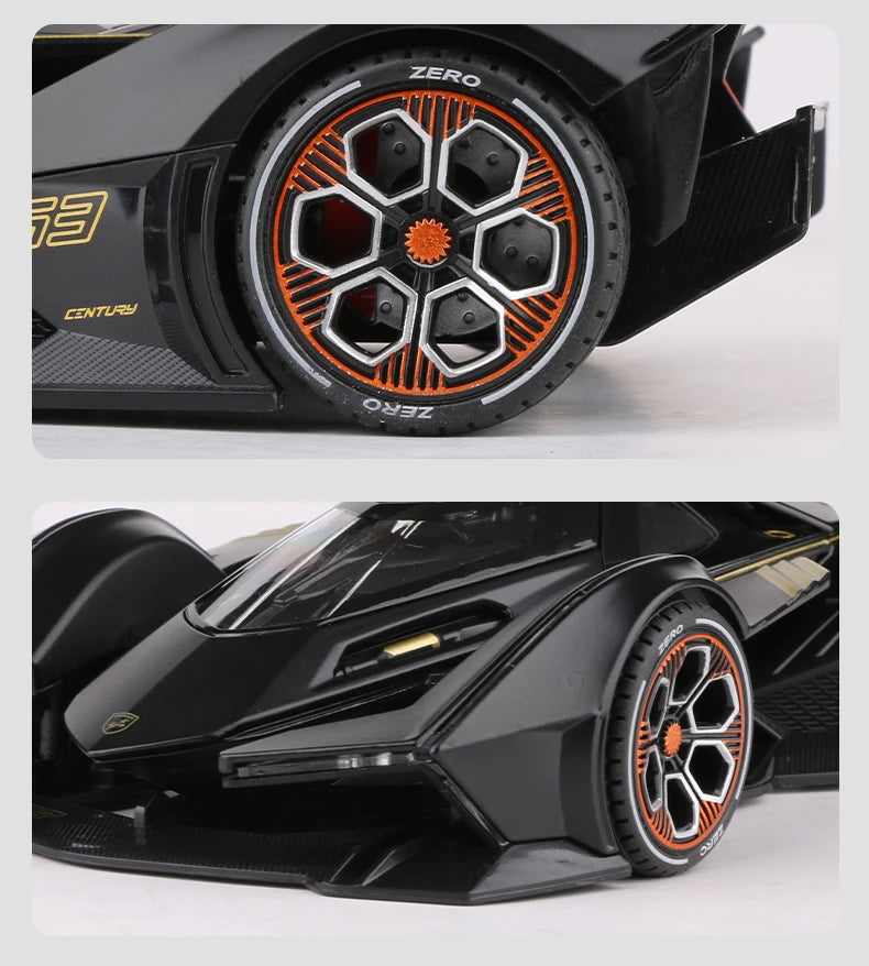 [Hot-Sale] Sports Car 1:24 V12 Vision GT Gran Turismo Alloy Concept Model Diecasts Metal Racing Model Sound Light Kids Toy Gift