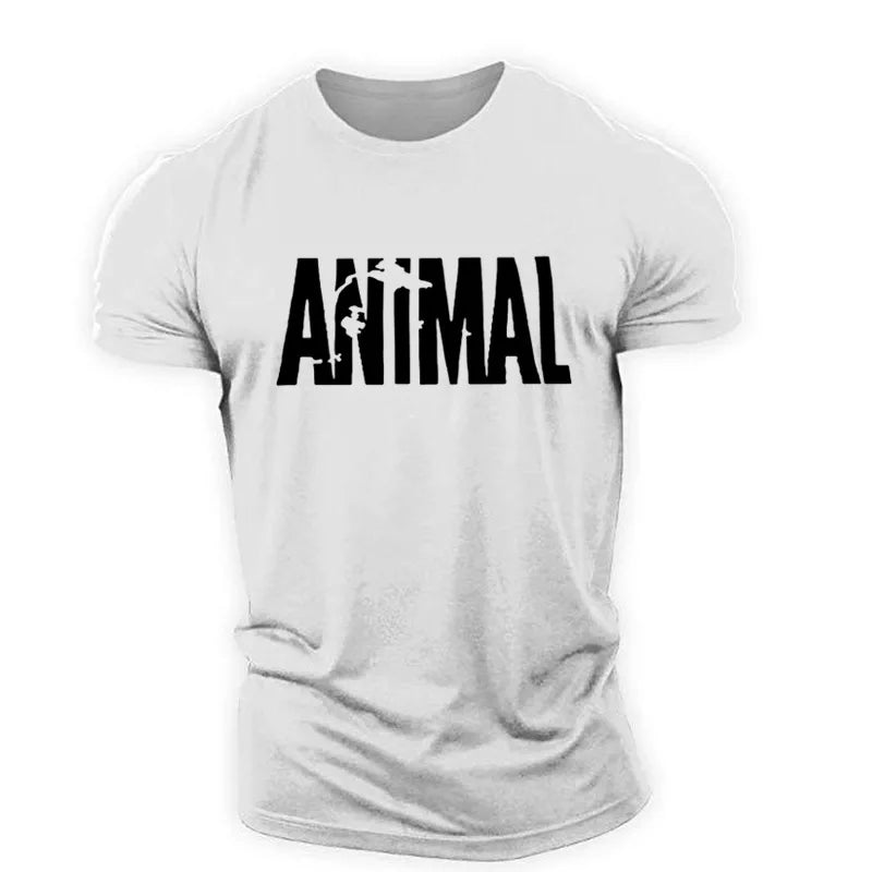 Animal Letter English 3D Print T Shirt 6XL Plus Size Men's Clothing Sports T-Shirts