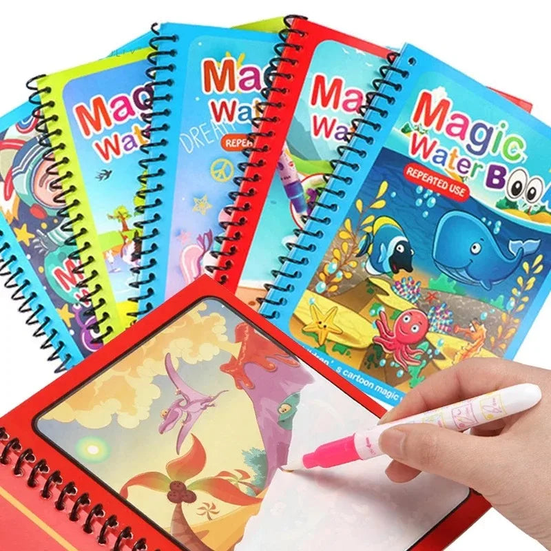 These are brand new kids' magic water drawing books. They're great for keeping kids occupied. They make a great birthday, Christmas, or New Year's gift for boys or girls.