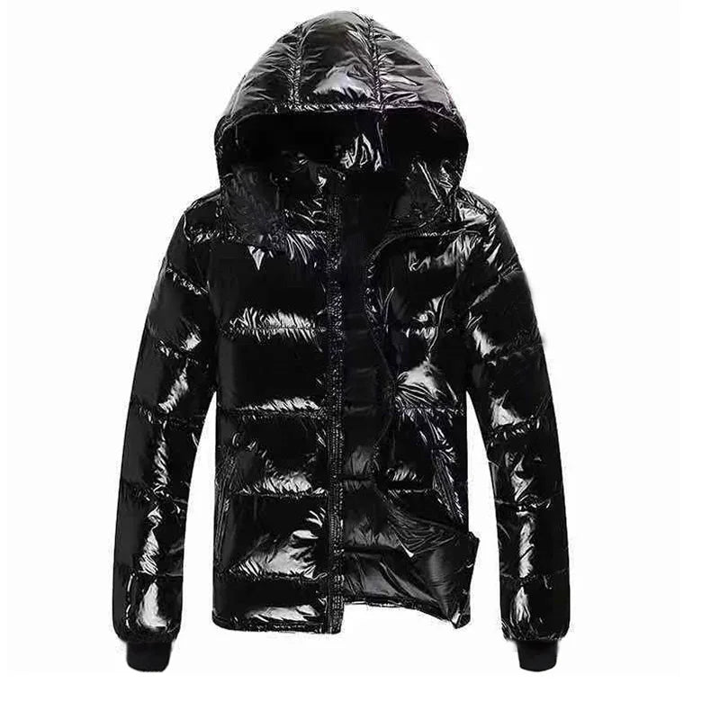 Jacket 2024 New Fashion Coat Female Glossy Waterproof Winter Hooded Jacket Plus Size 6XL