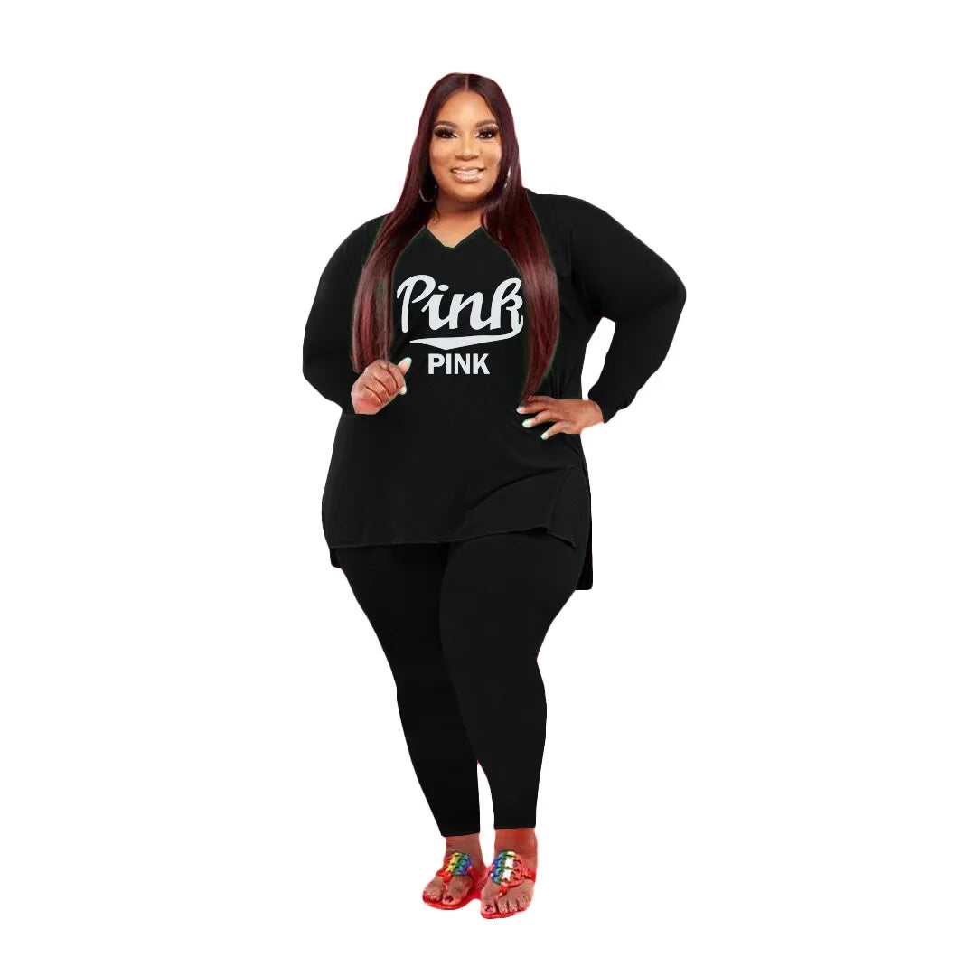 XL-3XL 4XL 5XL Fall 2024 Plus Size Two Piece Sets