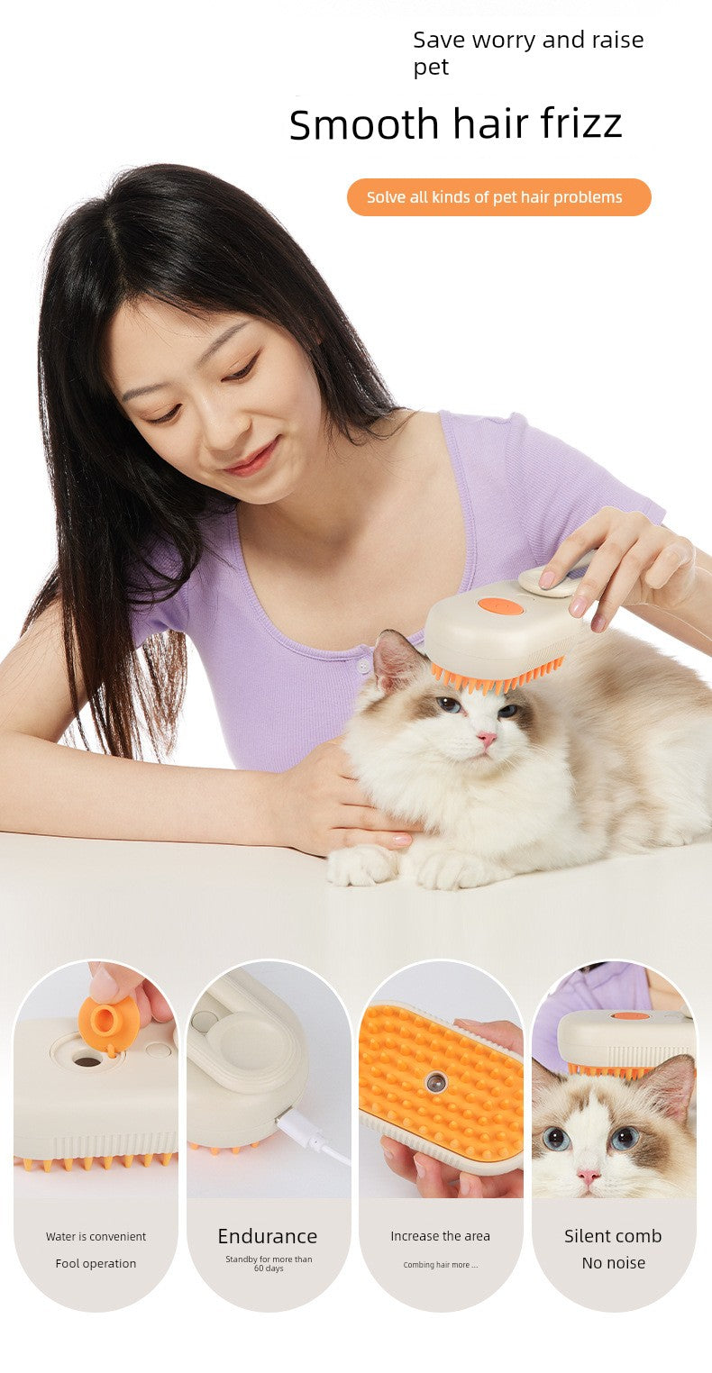 Pet Spray Hair Brush Cat Dog Massage Comb