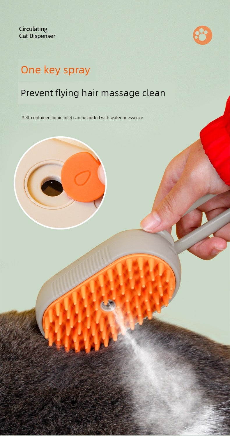 Pet Spray Hair Brush Cat Dog Massage Comb