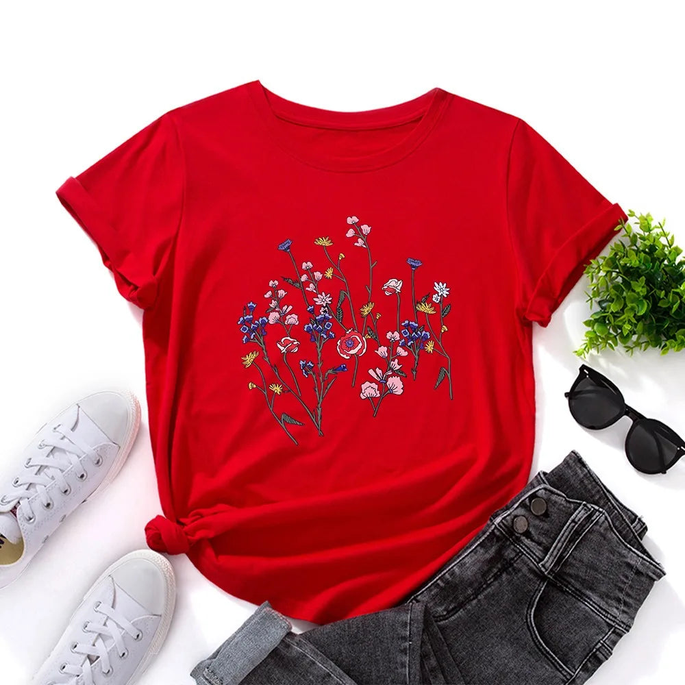 Oversized Women's T-shirt Graphic  Cotton Female Tshirt