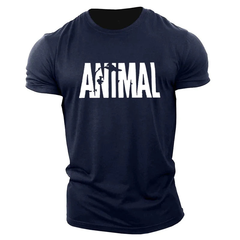 Animal Letter English 3D Print T Shirt 6XL Plus Size Men's Clothing Sports T-Shirts