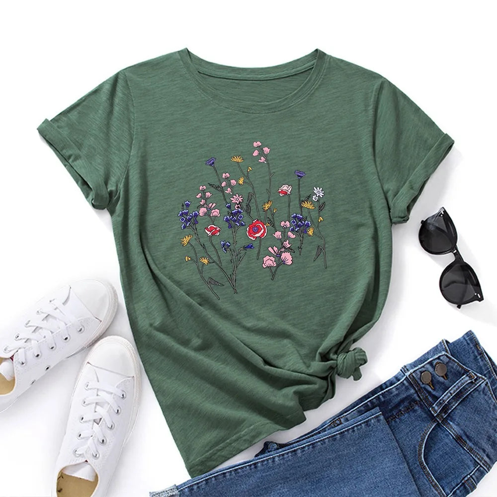 Oversized Women's T-shirt Graphic  Cotton Female Tshirt