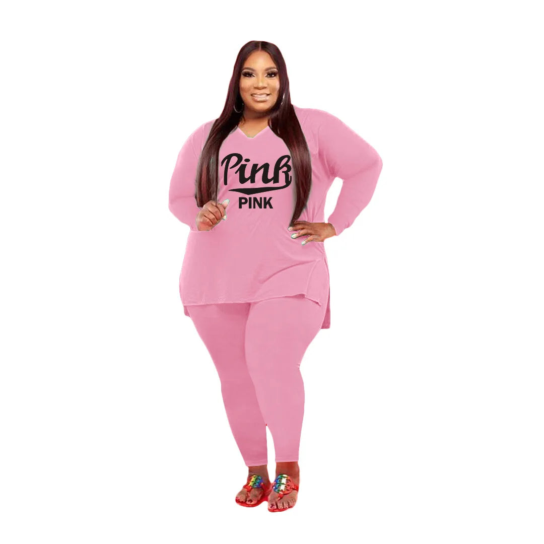 XL-3XL 4XL 5XL Fall 2024 Plus Size Two Piece Sets