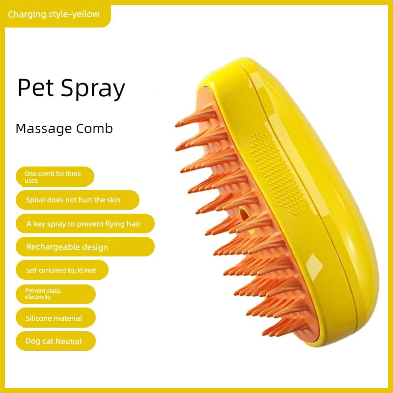 Pet Spray Hair Brush Cat Dog Massage Comb