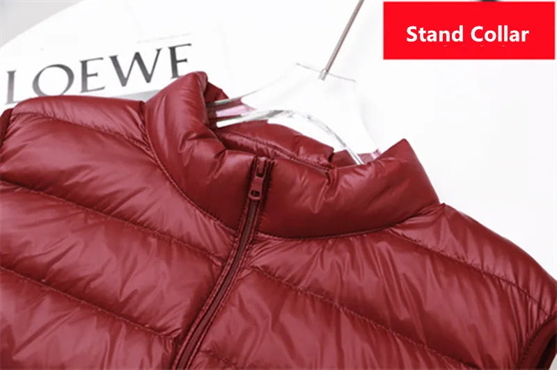 Women Sleeveless Down Jacket Plus Size 5XL 6XL 7XL 8XL 2023 New Autumn Winter Female Ultra Lightweight Packable Down Vest Coat