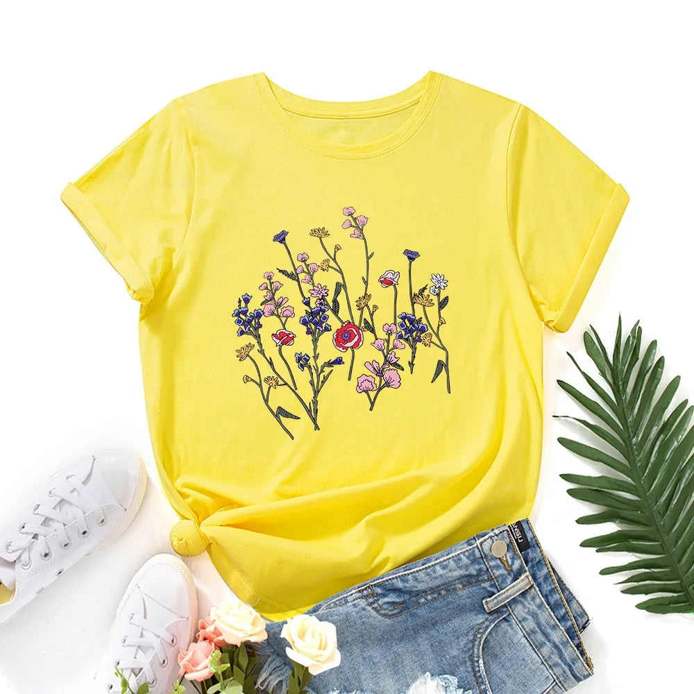 Oversized Women's T-shirt Graphic  Cotton Female Tshirt