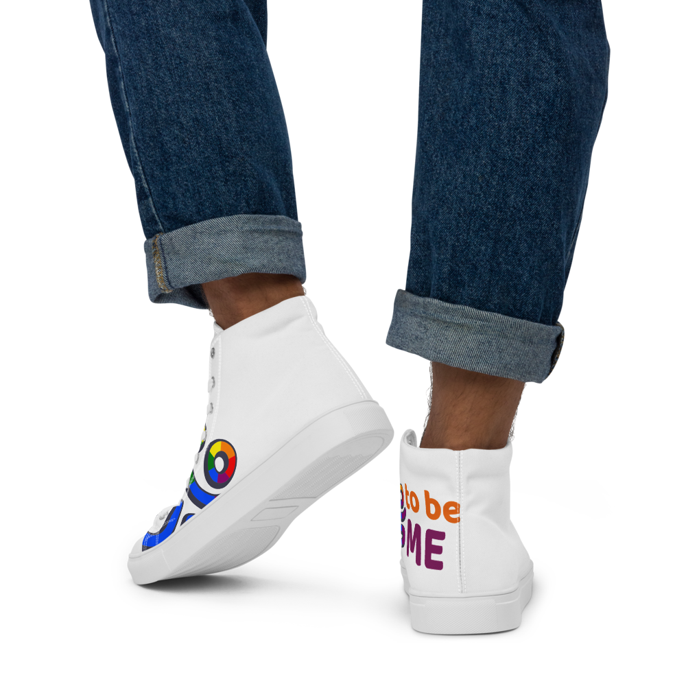 proud to be me / high top canvas shoes