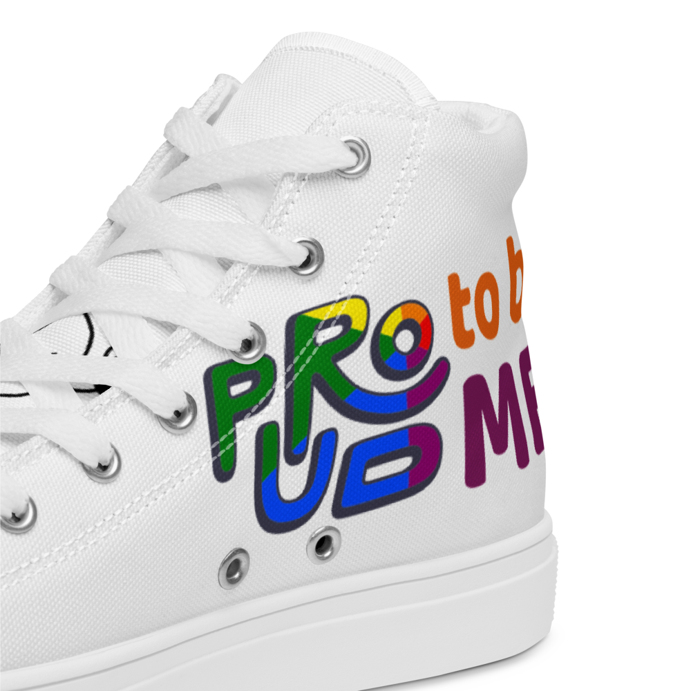 proud to be me / high top canvas shoes